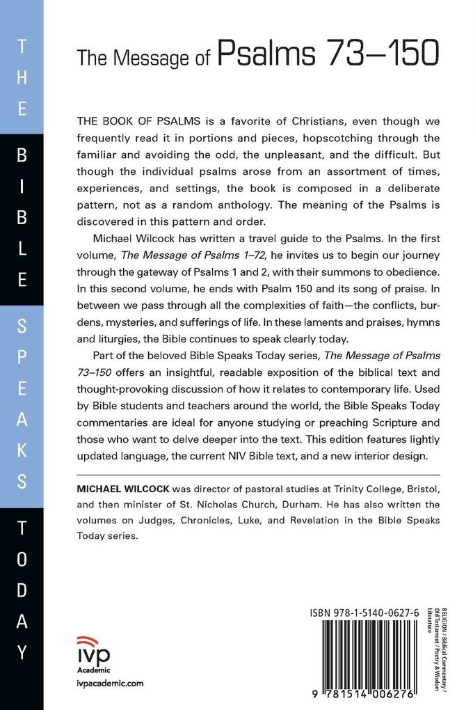 Weitere Ansicht: The Message of Psalms 73-150 | Michael Wilcock