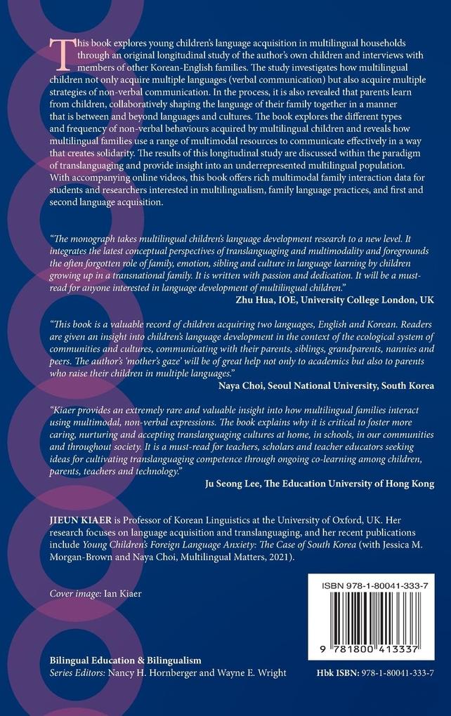 Weitere Ansicht: Multimodal Communication in Young Multilingual Children | Jieun Kiaer