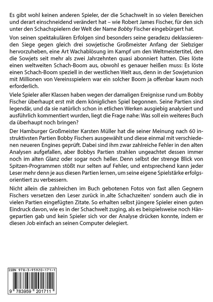 Weitere Ansicht: Bobby Fischer 60 beste Partien | Karsten Müller