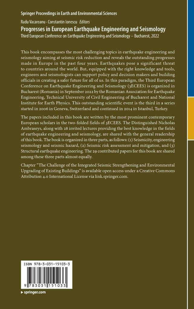 Weitere Ansicht: Progresses in European Earthquake Engineering and Seismology