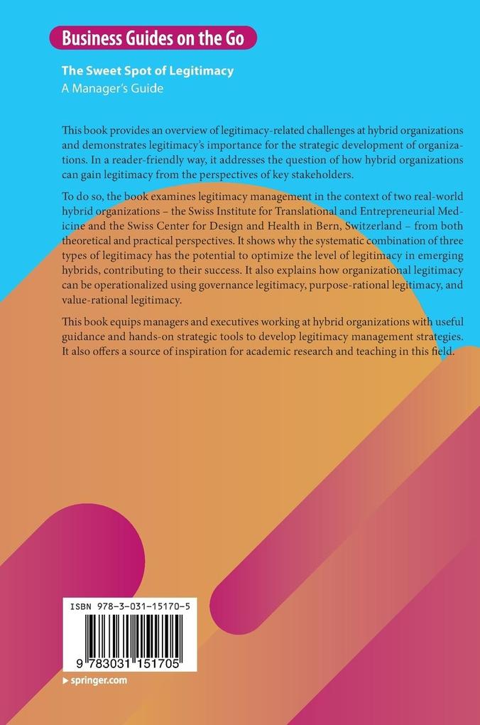 Weitere Ansicht: The Sweet Spot of Legitimacy | Christian Rosser, Conradin Pfaff