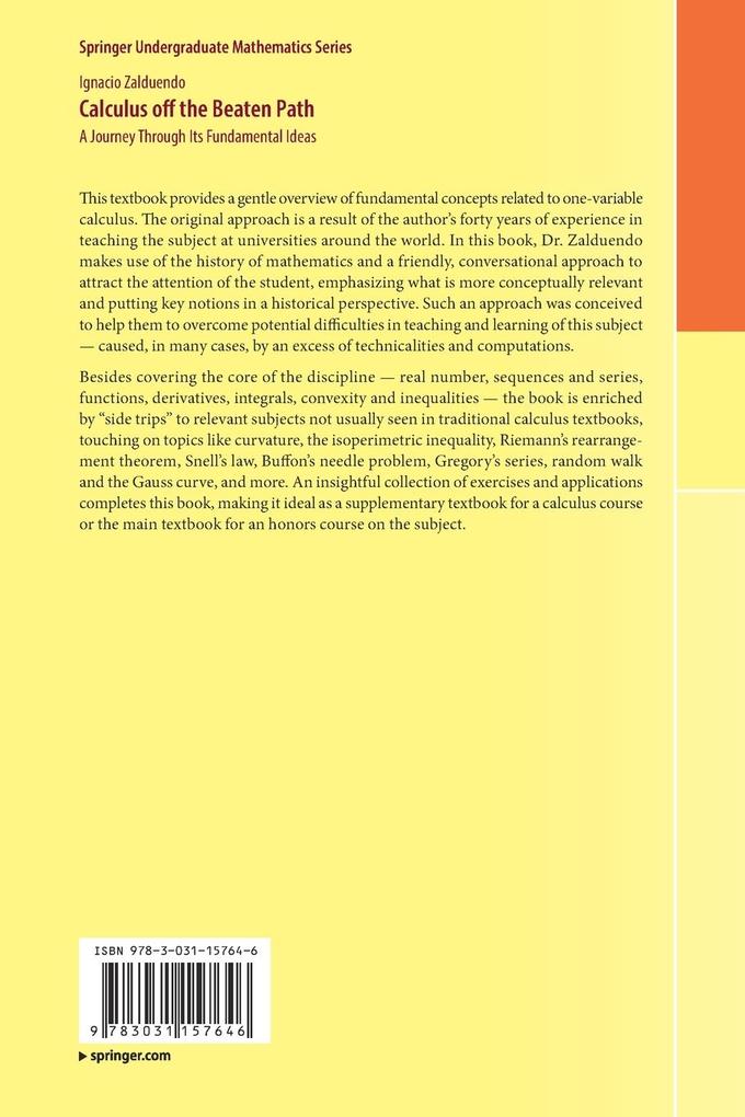Weitere Ansicht: Calculus off the Beaten Path | Ignacio Zalduendo