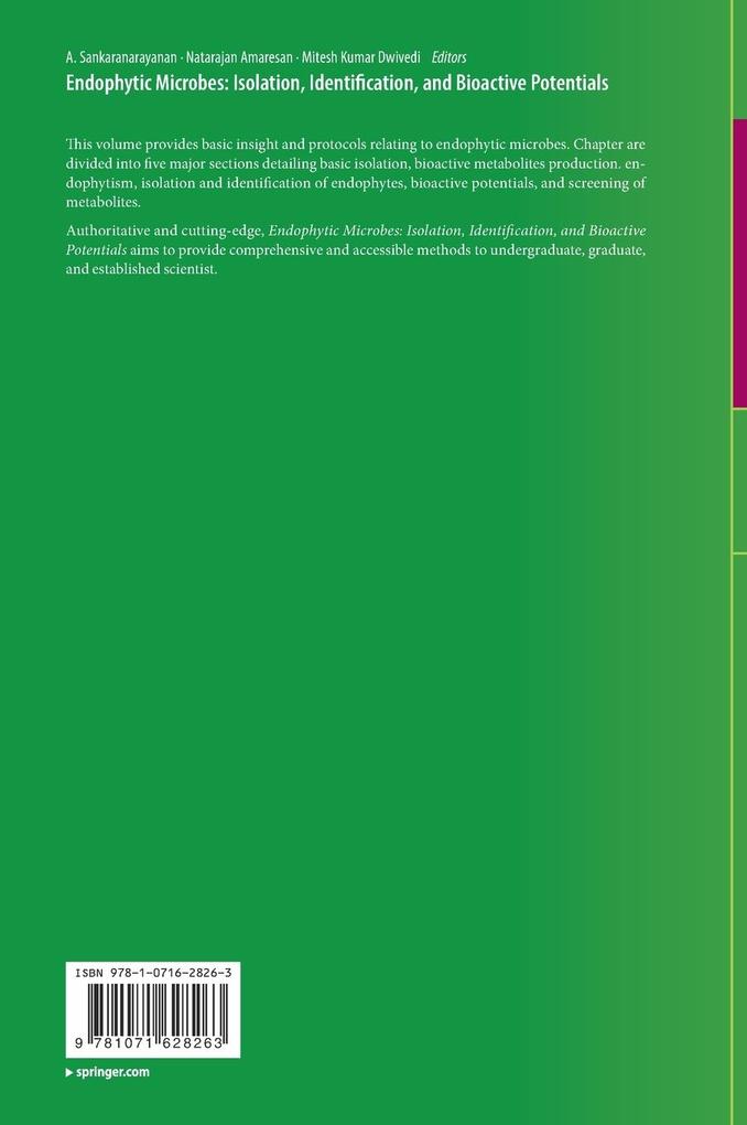 Weitere Ansicht: Endophytic Microbes: Isolation, Identification, and Bioactive Potentials