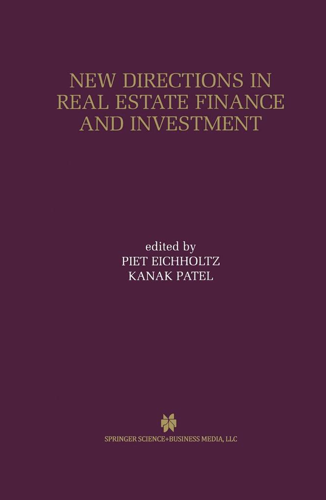 New Directions in Real Estate Finance and Investment als Buch (gebunden)