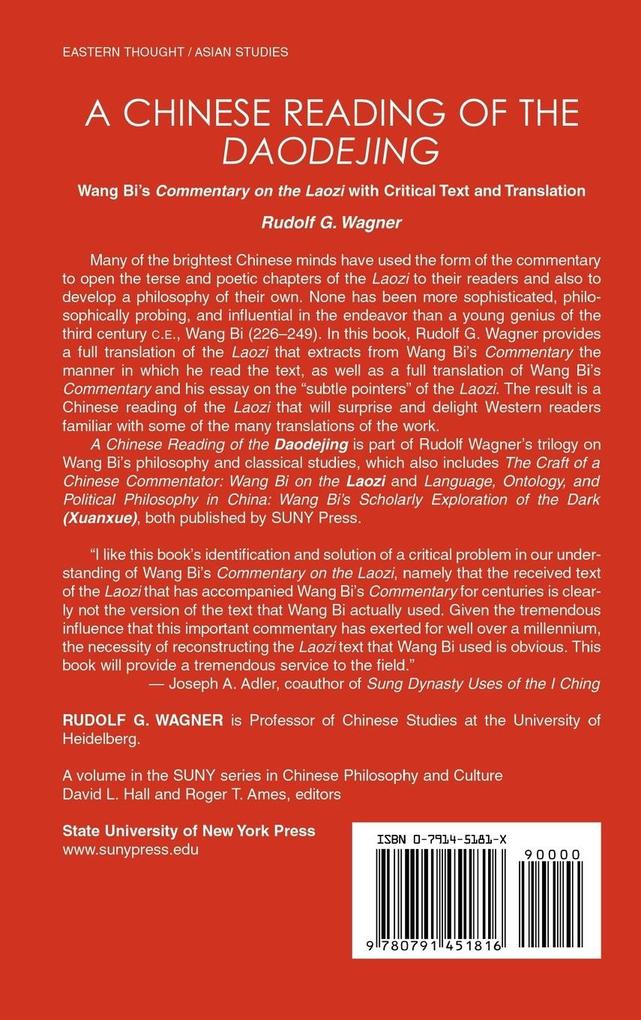 Weitere Ansicht: A Chinese Reading of the Daodejing | Rudolf G. Wagner