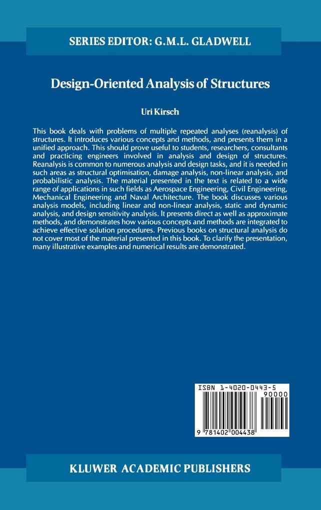 Weitere Ansicht: Design-Oriented Analysis of Structures | Uri Kirsch