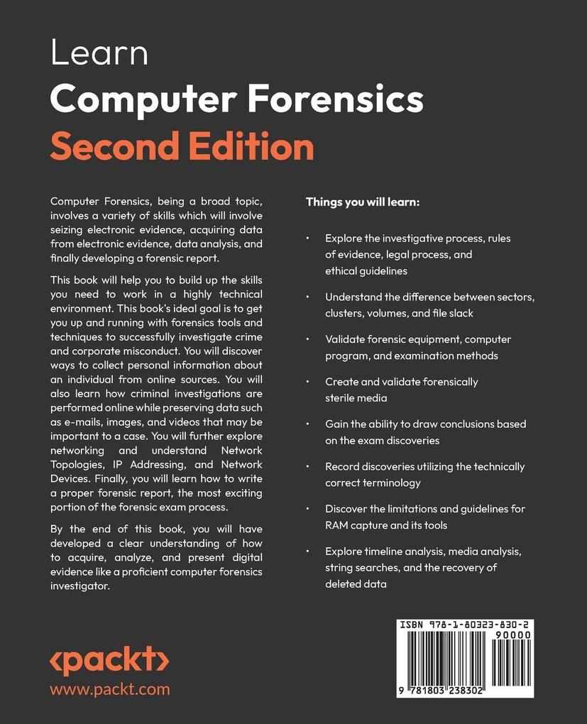 Weitere Ansicht: Learn Computer Forensics - Second Edition | William Oettinger