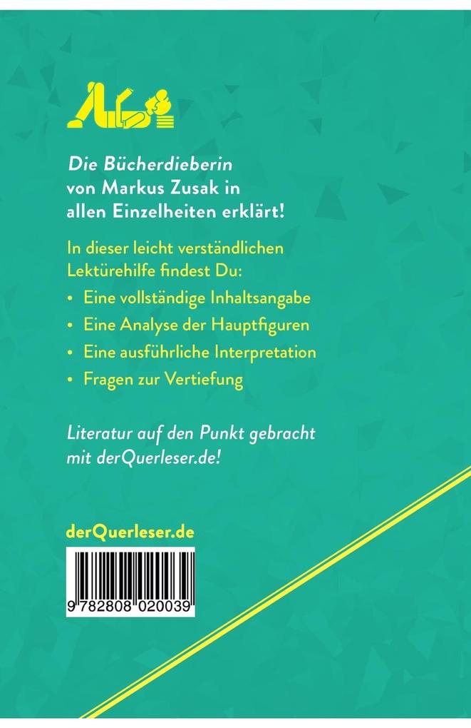 Weitere Ansicht: Die Bücherdiebin von Markus Zusak (Lektürehilfe) | der Querleser