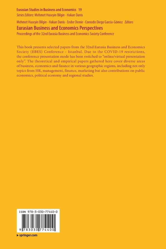 Weitere Ansicht: Eurasian Business and Economics Perspectives