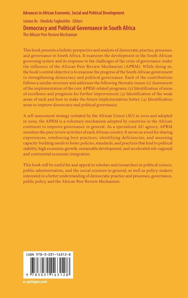 Weitere Ansicht: Democracy and Political Governance in South Africa