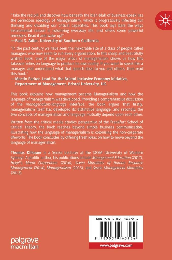 Weitere Ansicht: The Language of Managerialism | Thomas Klikauer