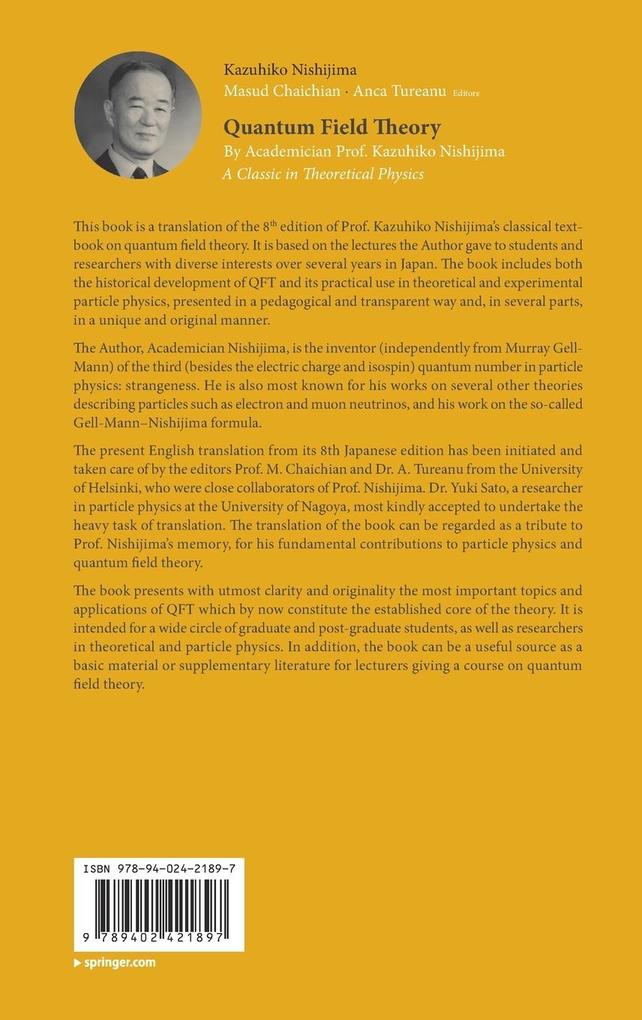 Weitere Ansicht: Quantum Field Theory | Kazuhiko Nishijima