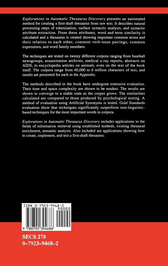 Weitere Ansicht: Explorations in Automatic Thesaurus Discovery | Gregory Grefenstette