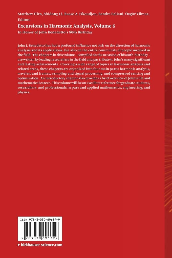 Weitere Ansicht: Excursions in Harmonic Analysis, Volume 6