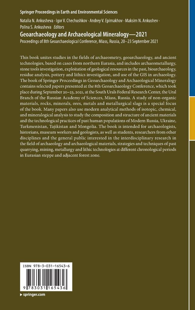 Weitere Ansicht: Geoarchaeology and Archaeological Mineralogy-2021