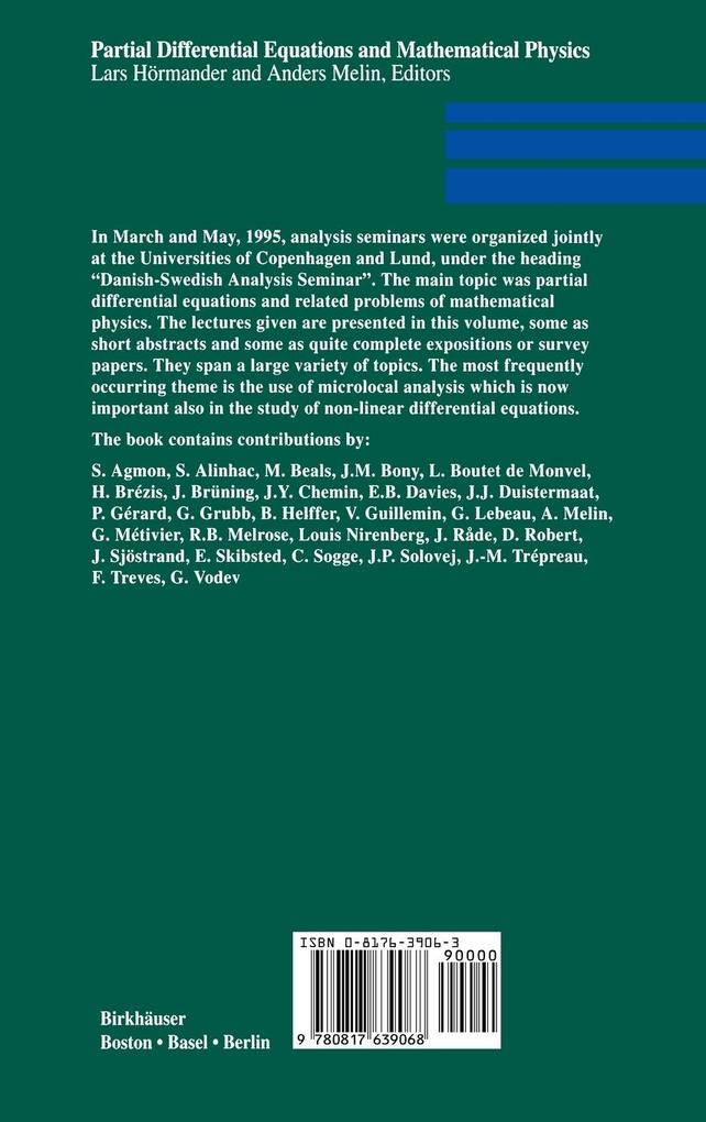 Weitere Ansicht: Partial Differential Equations and Mathematical Physics