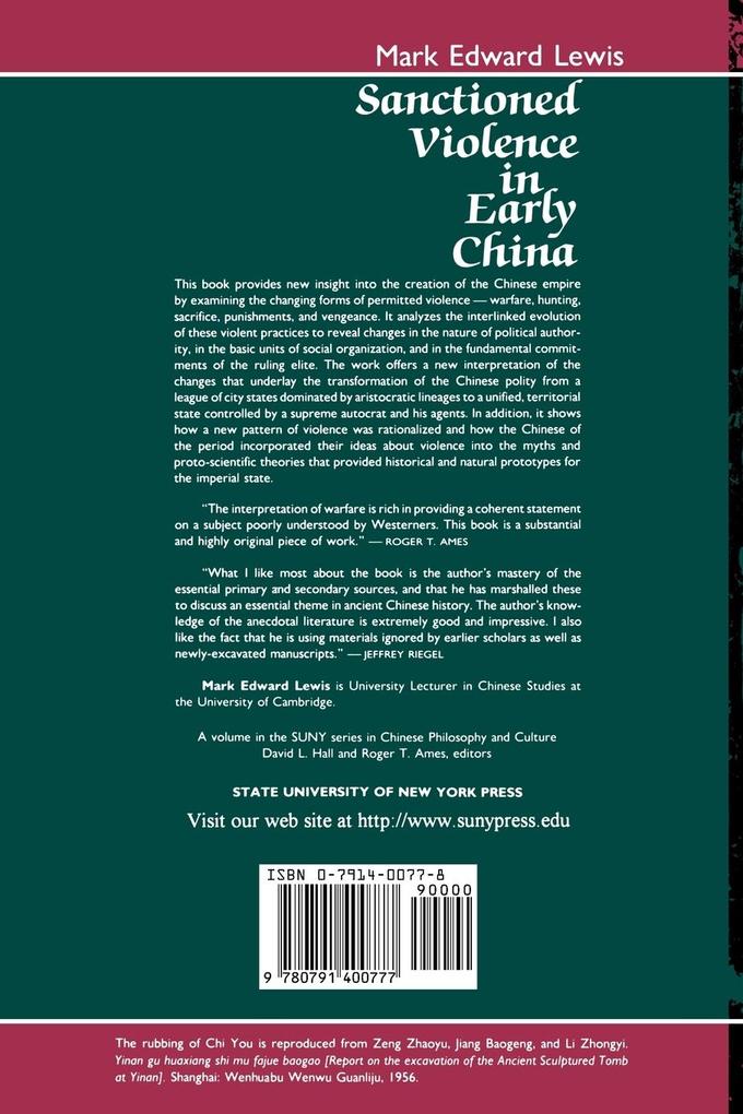 Weitere Ansicht: Sanctioned Violence in Early China | Mark Edward Lewis