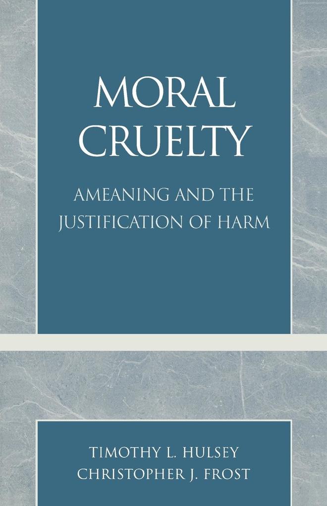 Moral Cruelty als Taschenbuch