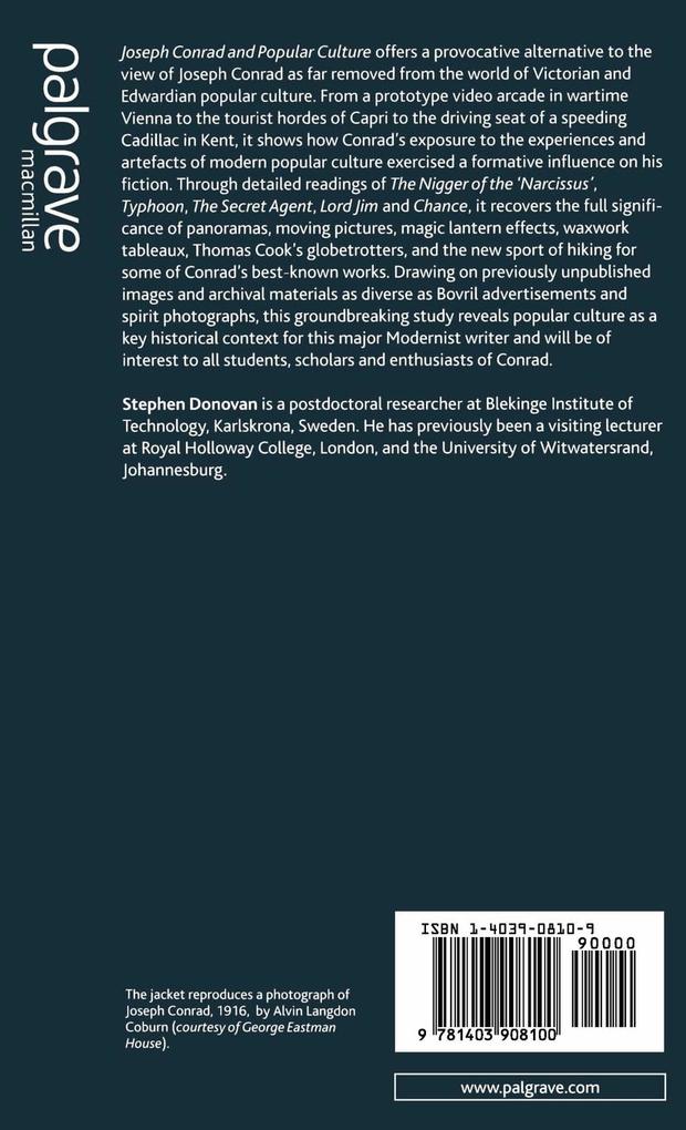 Weitere Ansicht: Joseph Conrad and Popular Culture | S. Donovan