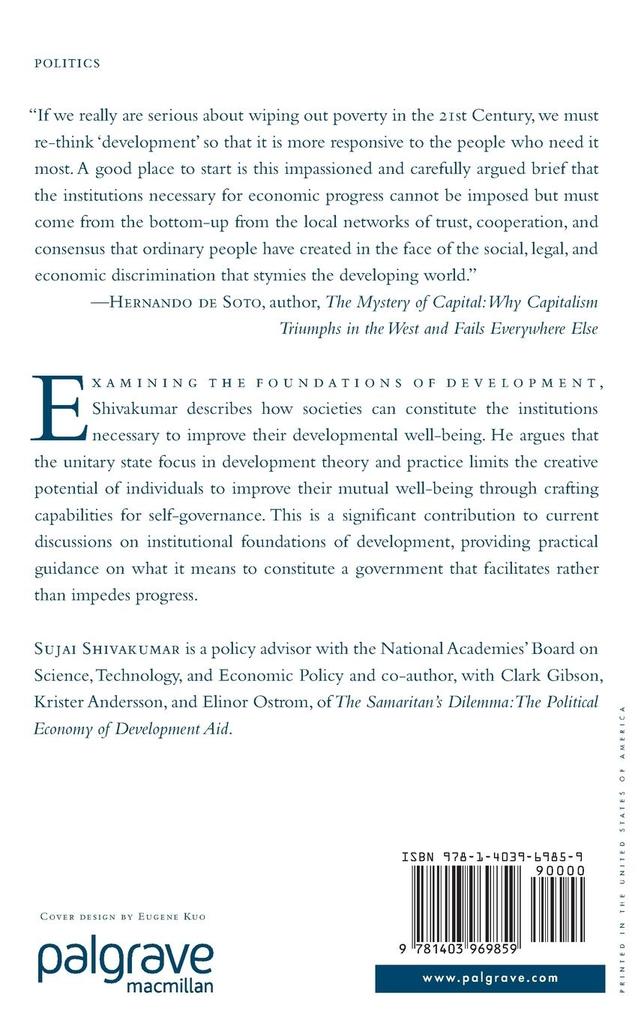 Weitere Ansicht: The Constitution of Development | S. Shivakumar, Sujai Shivakumar