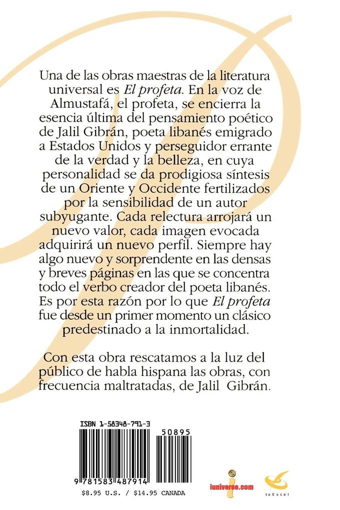 Weitere Ansicht: El Profeta | Kahlil Gibran