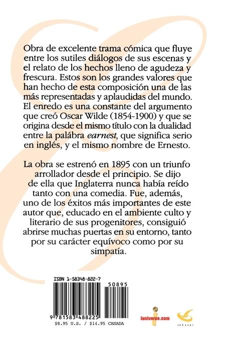 Weitere Ansicht: La Importancia de Llamarse Ernesto | Oscar Wilde
