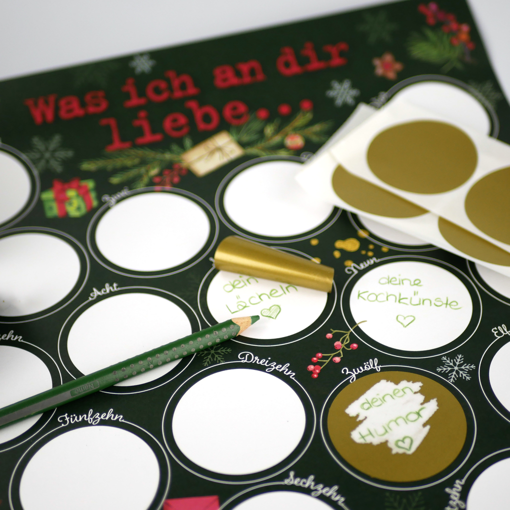 Weitere Ansicht: Was ich an dir liebe - Der Rubbel-Adventskalender