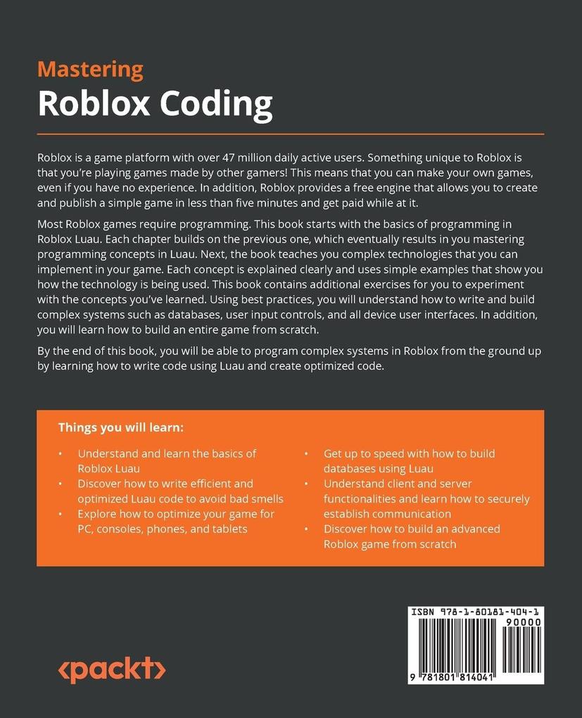 Weitere Ansicht: Mastering Roblox Coding | Mark Kiepe