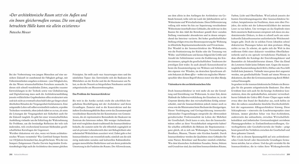 Weitere Ansicht: Geschichte und Theorie der Innenarchitektur