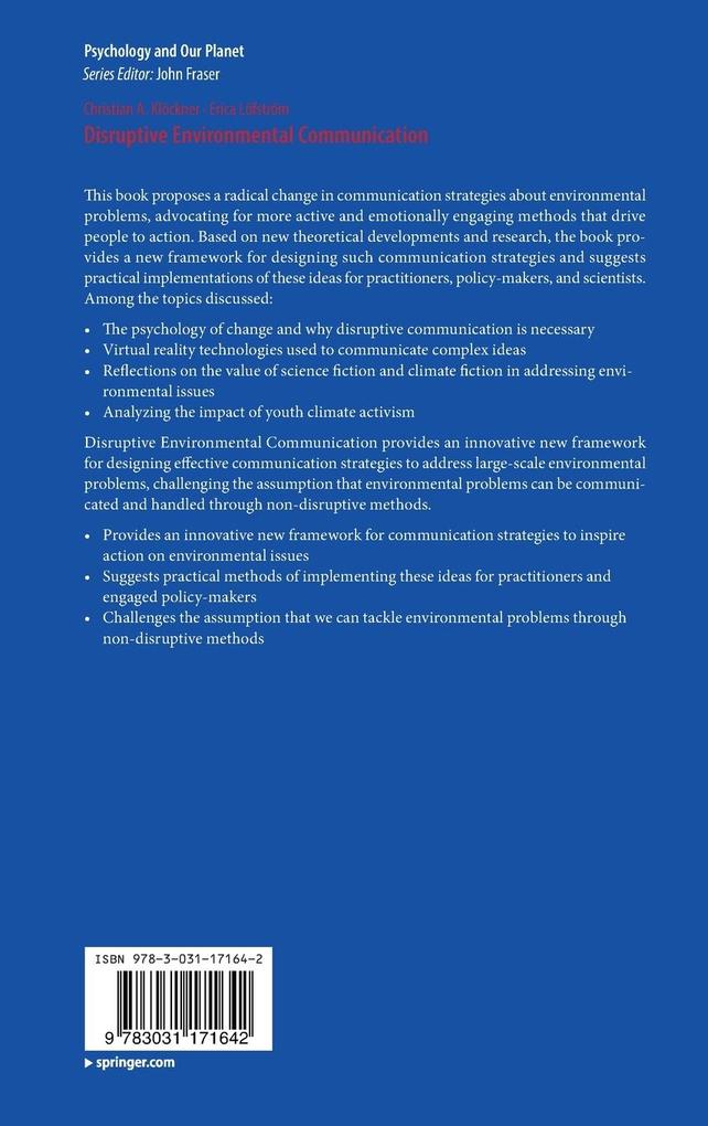 Weitere Ansicht: Disruptive Environmental Communication | Christian A. Klöckner, Erica Löfström