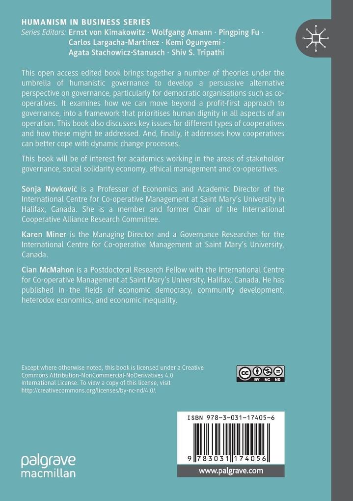 Weitere Ansicht: Humanistic Governance in Democratic Organizations