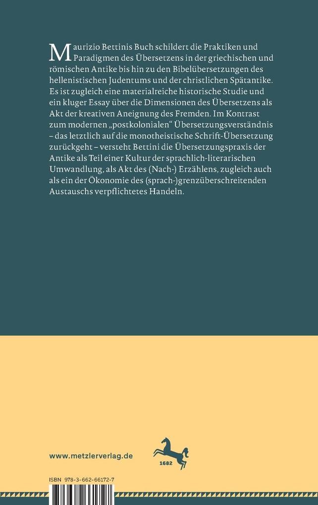 Weitere Ansicht: Vertere - Paradigmen des Übersetzens in der Kultur der Antike | Maurizio Bettini