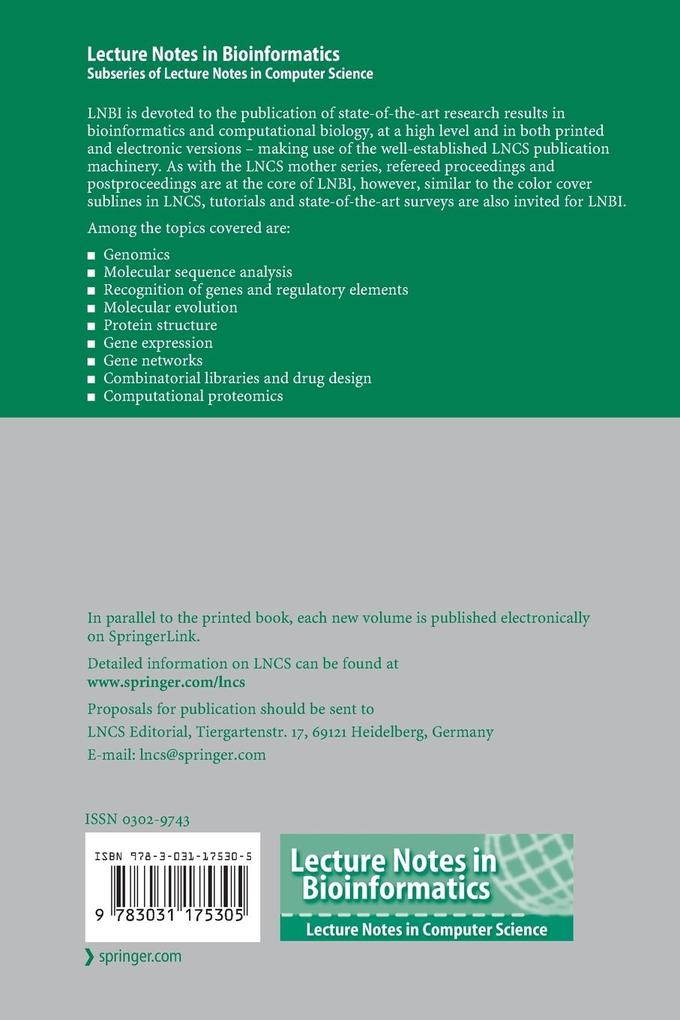 Weitere Ansicht: Computational Advances in Bio and Medical Sciences