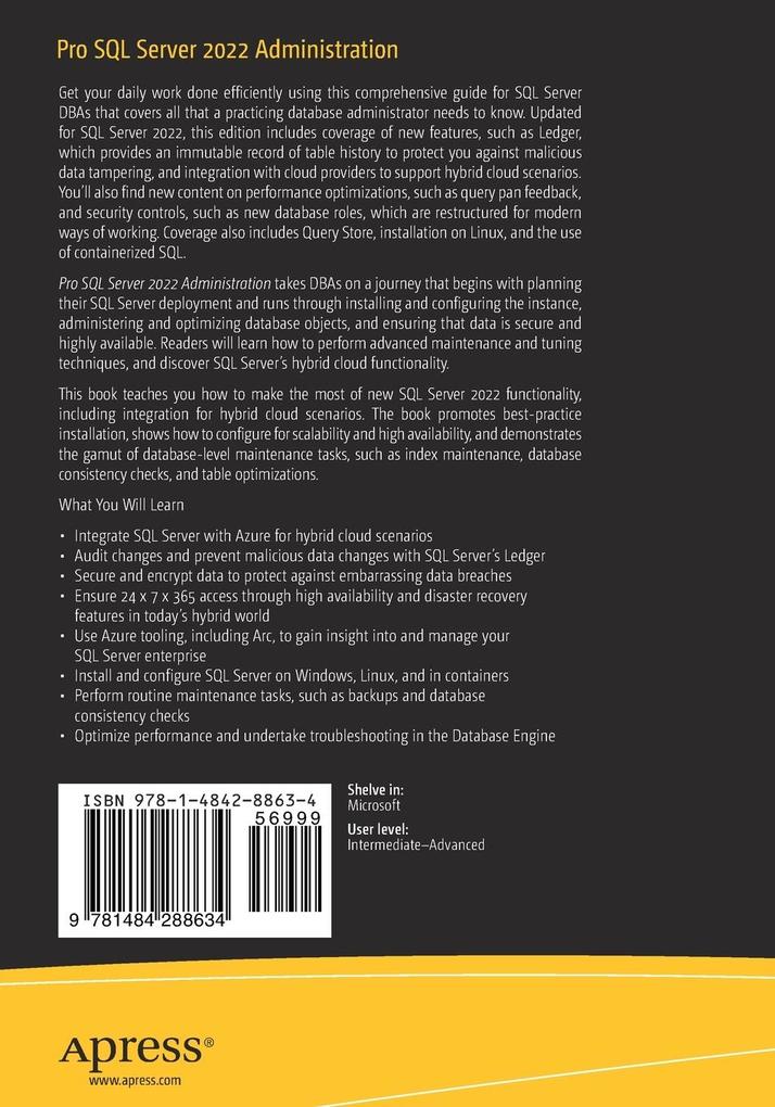 Weitere Ansicht: Pro SQL Server 2022 Administration | Peter A. Carter