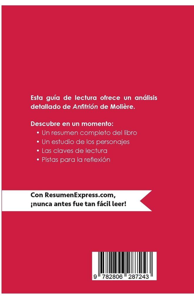 Weitere Ansicht: Anfitrión de Molière (Guía de lectura) | Resumenexpress