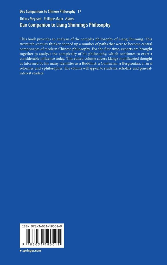 Weitere Ansicht: Dao Companion to Liang Shuming's Philosophy