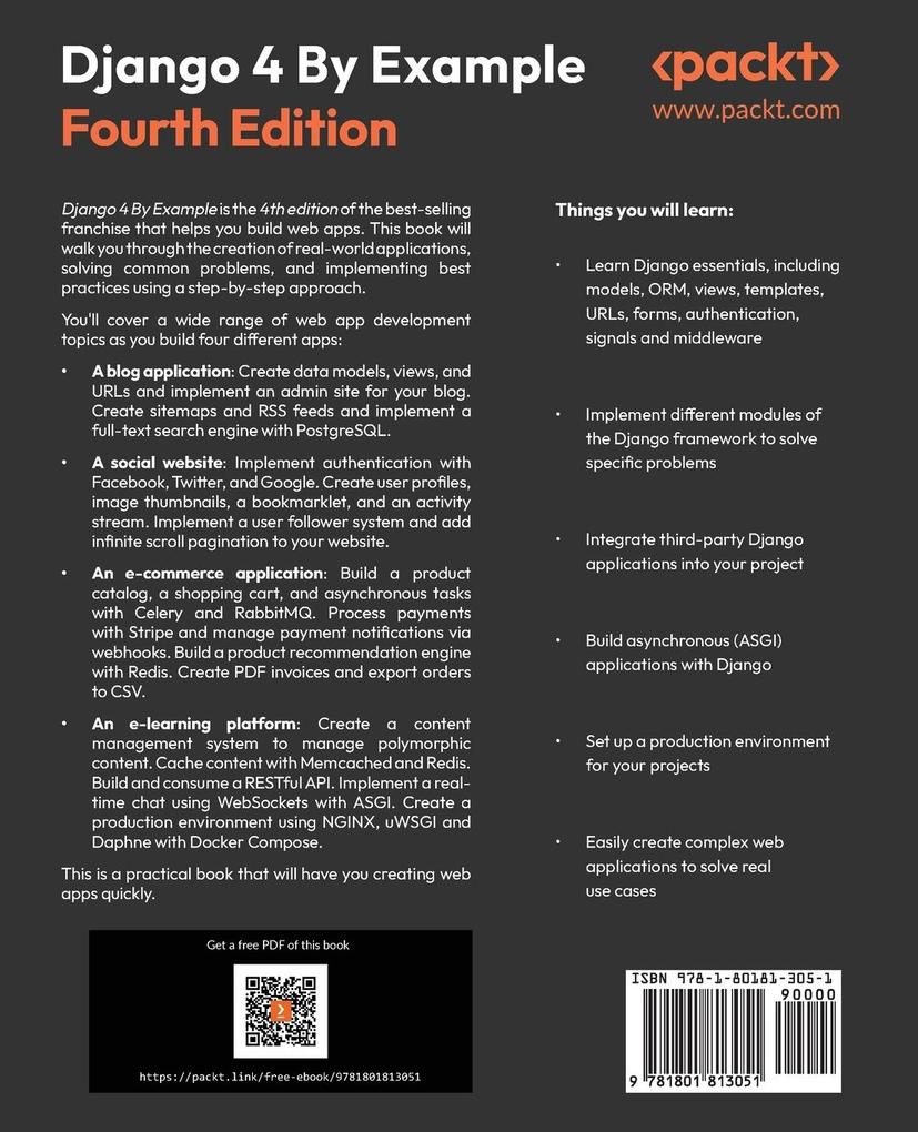 Weitere Ansicht: Django 4 By Example - Fourth Edition | Antonio Melé