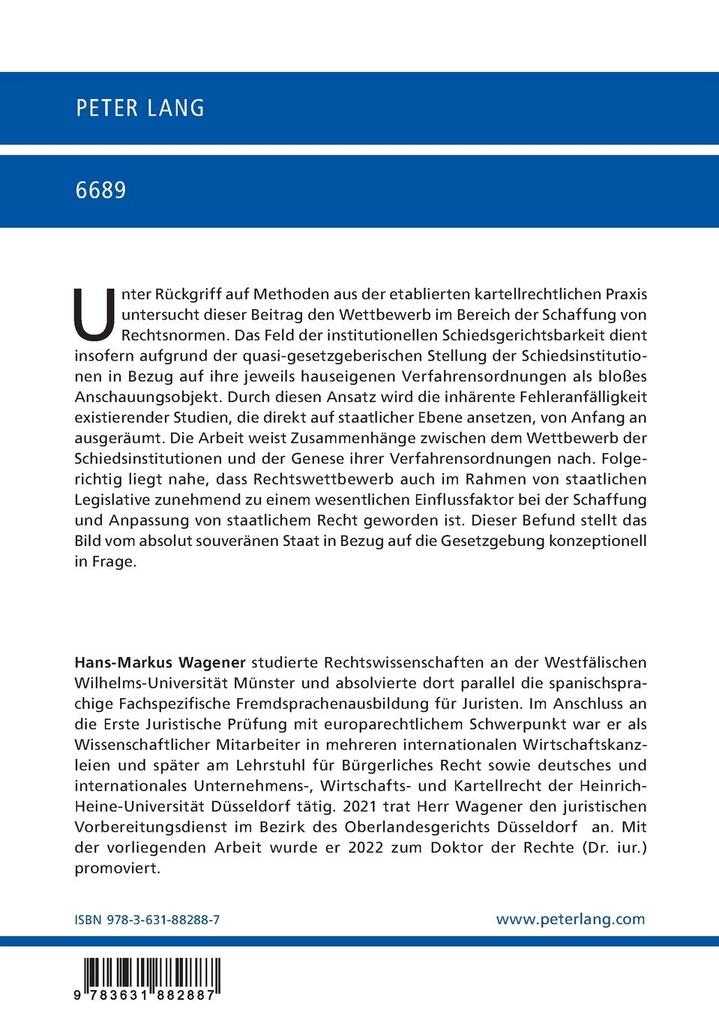 Weitere Ansicht: Die Normativität von Wettbewerb | Hans-Markus Wagener