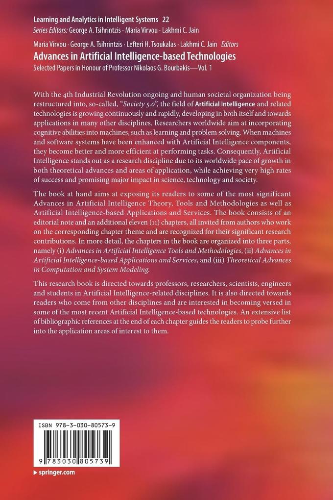 Weitere Ansicht: Advances in Artificial Intelligence-based Technologies