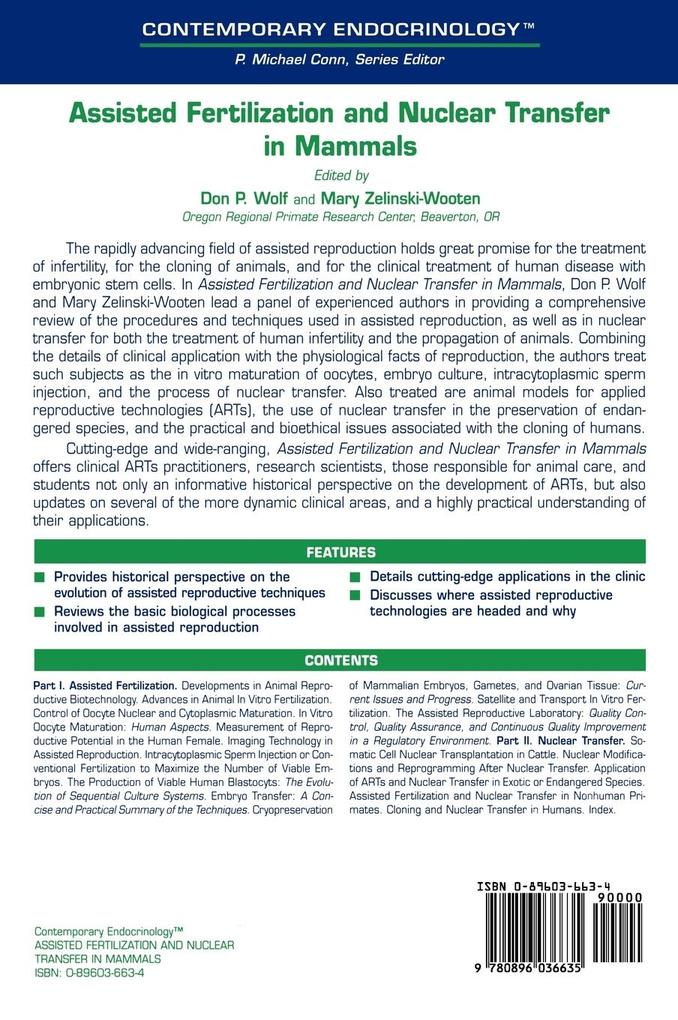 Weitere Ansicht: Assisted Fertilization and Nuclear Transfer in Mammals