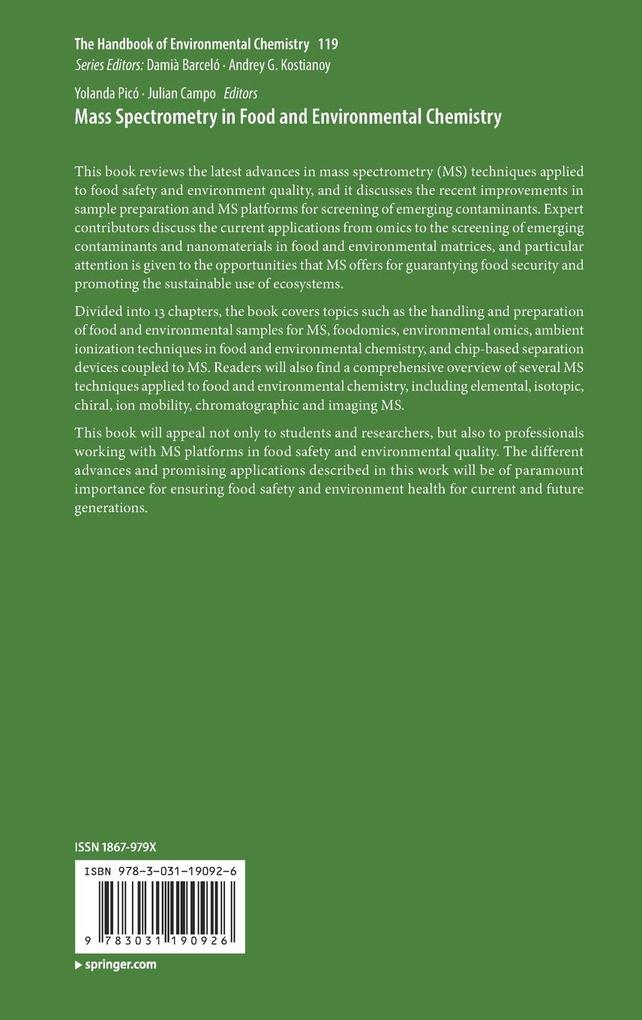 Weitere Ansicht: Mass Spectrometry in Food and Environmental Chemistry