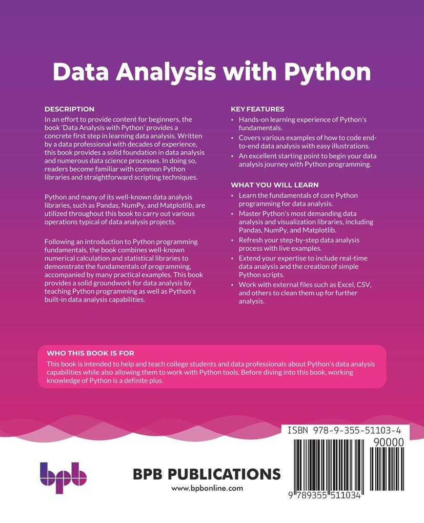 Weitere Ansicht: Data Analysis with Python | Rituraj Dixit