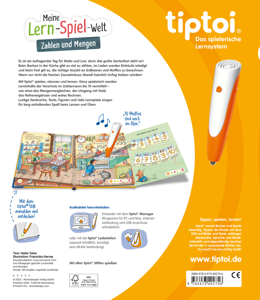 Weitere Ansicht: tiptoi® Meine Lern-Spiel-Welt - Zahlen und Mengen | Heike Tober
