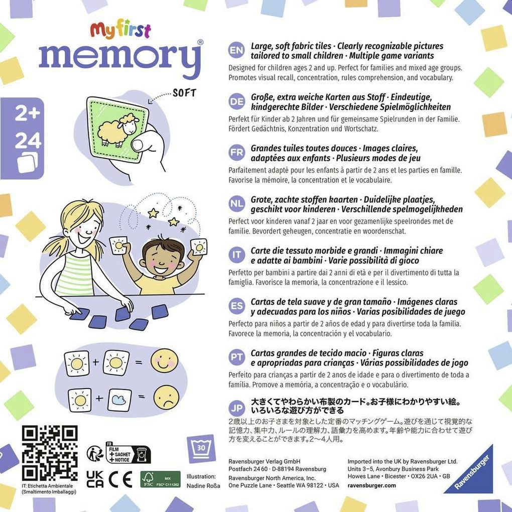Weitere Ansicht: My first memory® Plüsch - Kinderspiel ab 2 Jahre | William H. Hurter