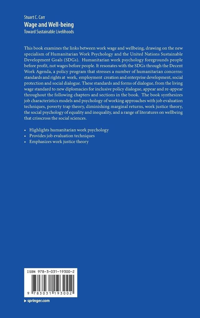Weitere Ansicht: Wage and Well-being | Stuart C. Carr