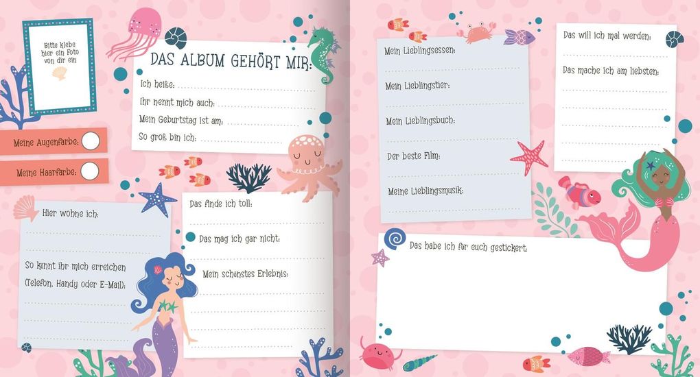 Weitere Ansicht: Alle meine Freunde - Meerjungfrau | Mit über 300 Stickern