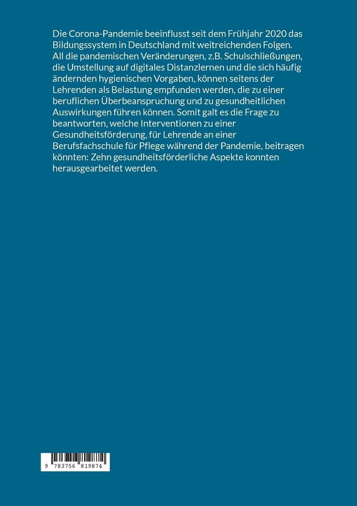 Weitere Ansicht: Corona und die Gesundheit der Lehrenden | Jessica Reicherl