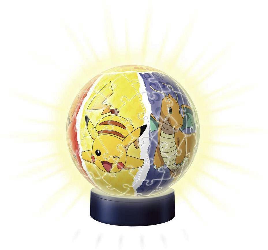 Weitere Ansicht: Ravensburger 3D Puzzle 11547 - Nachtlicht Puzzle-Ball Pokémon - 72 Teile - für Pokémon Fans ab 6 Jahren, LED Nachttischlampe mit Klatsch-Mechanismus