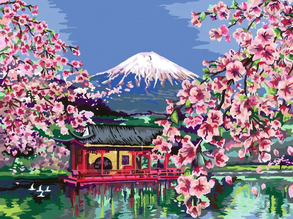 Weitere Ansicht: Ravensburger - Malen nach Zahlen - Japanische Kirschblüte