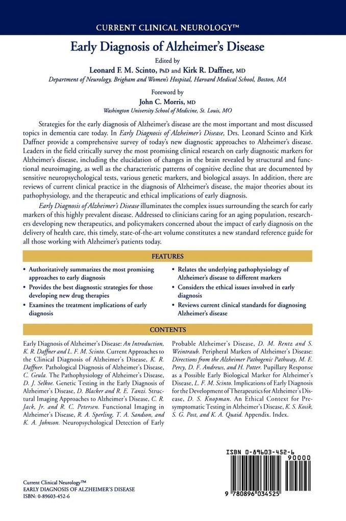 Weitere Ansicht: Early Diagnosis of Alzheimer's Disease